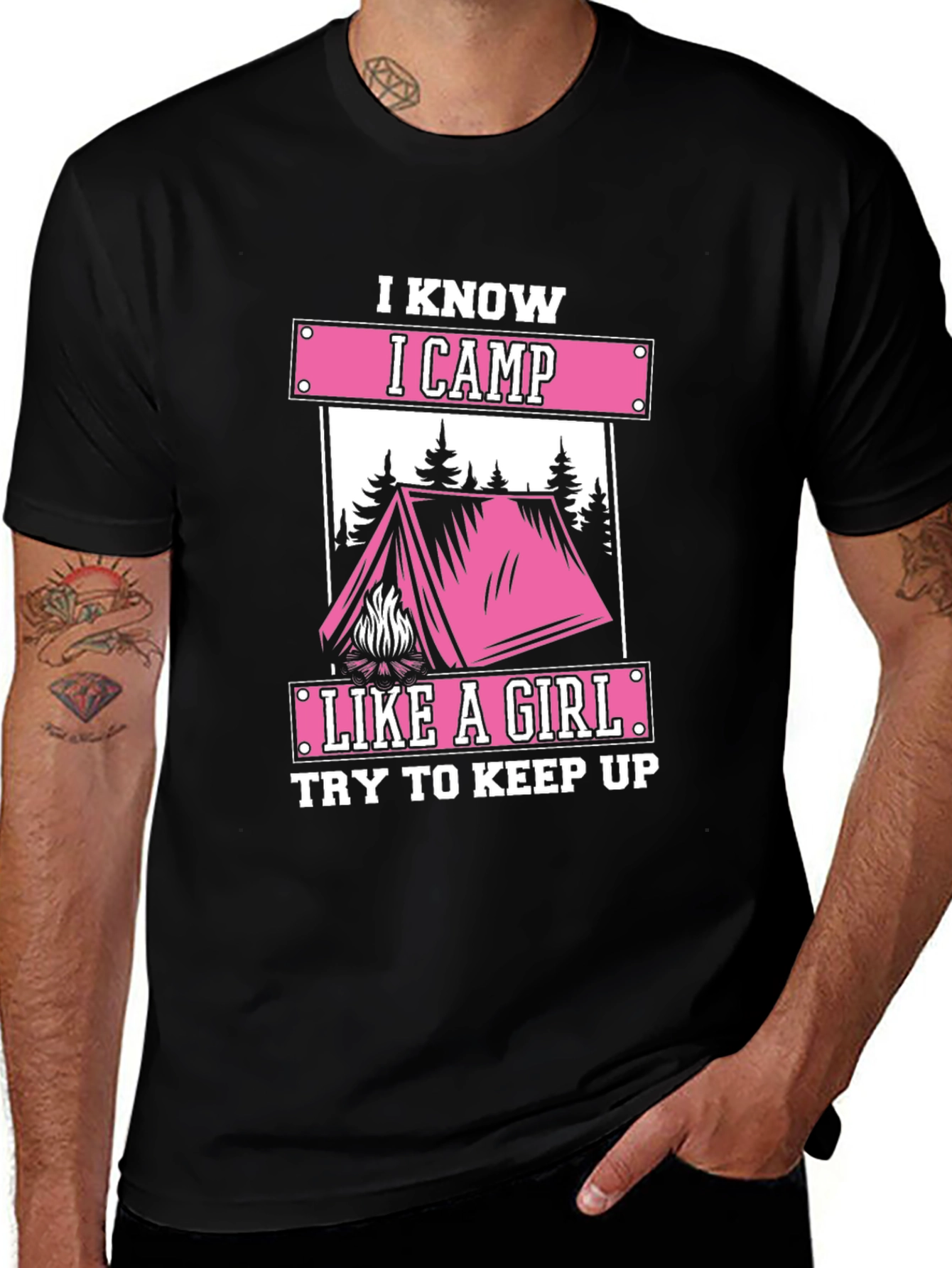 I Know I Camp Like A Girl Graphic Tee