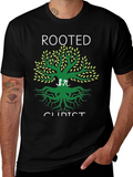 Rooted in Christ Graphic Tee - Christian T-Shirt