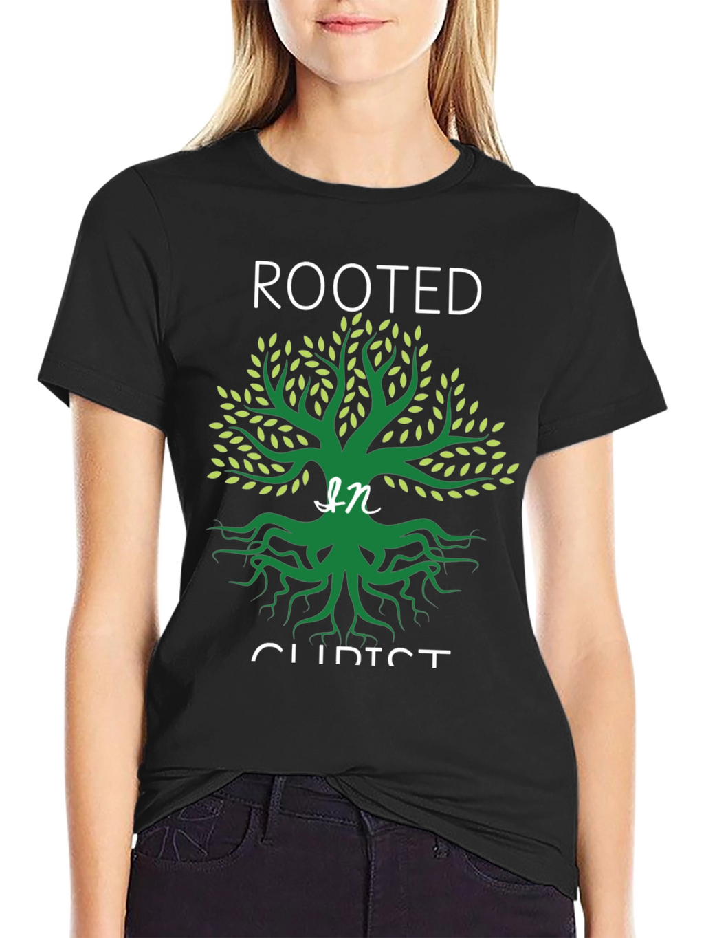 Rooted in Christ Graphic Tee - Christian T-Shirt