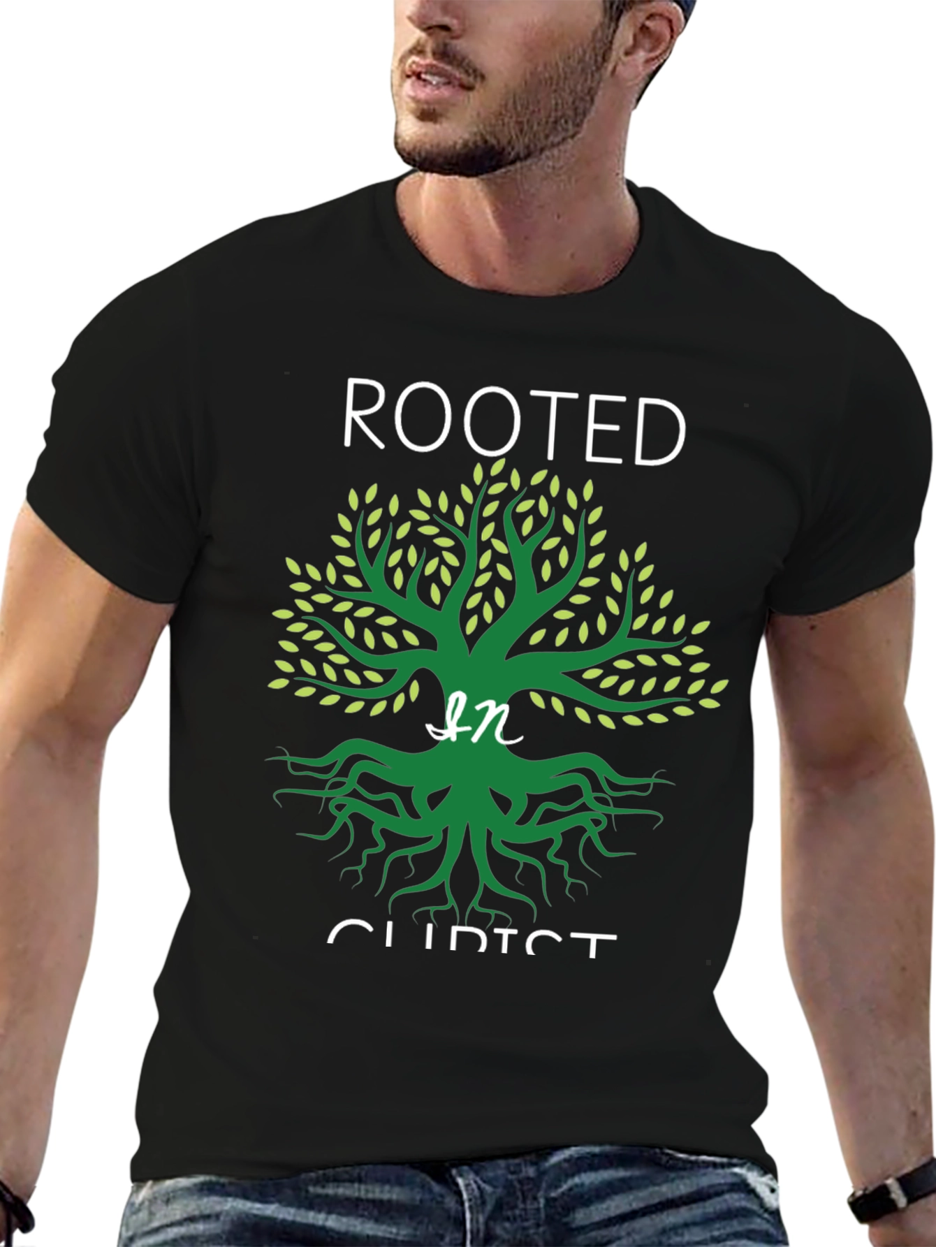 Rooted in Christ Graphic Tee - Christian T-Shirt