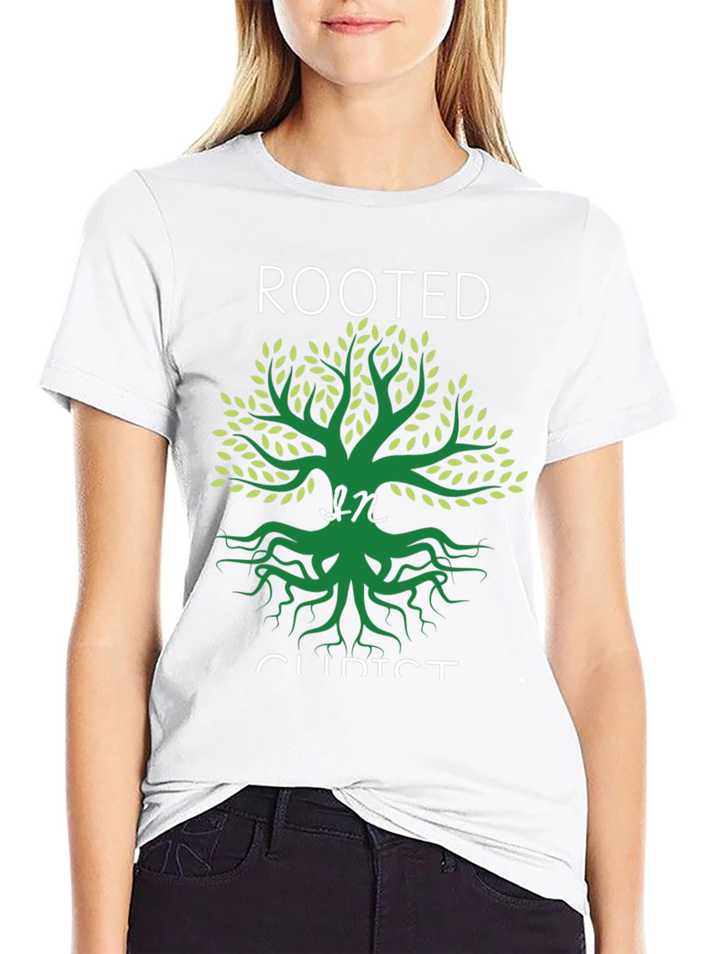 Rooted in Christ Graphic Tee - Christian T-Shirt
