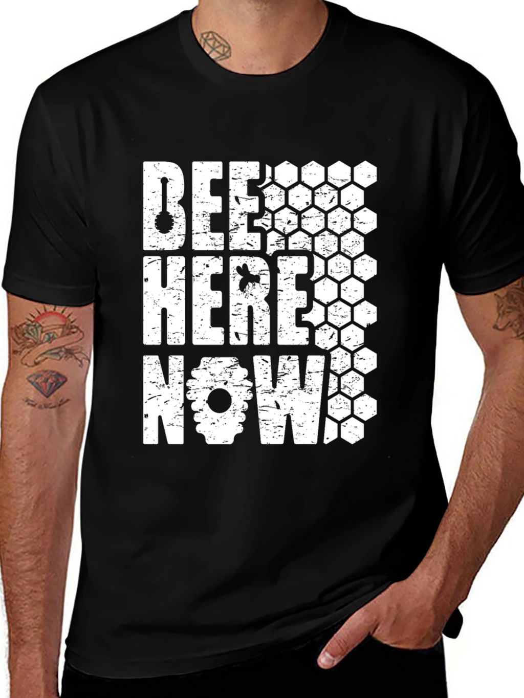 Bee Here Now Graphic Tee - Unisex T-Shirt