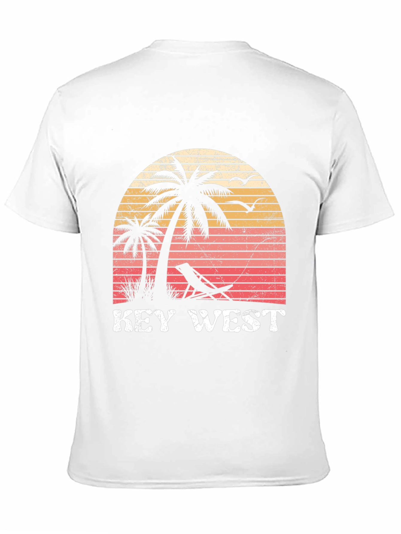 Key West Beach T-Shirt - Tropical Palm Sunset Tee