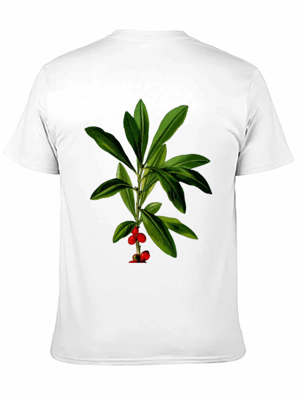 Botanical Berry Graphic Tee - Black Cotton Blend