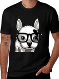 Dog with Glasses Graphic Tee - Stylish Unisex T-Shirt