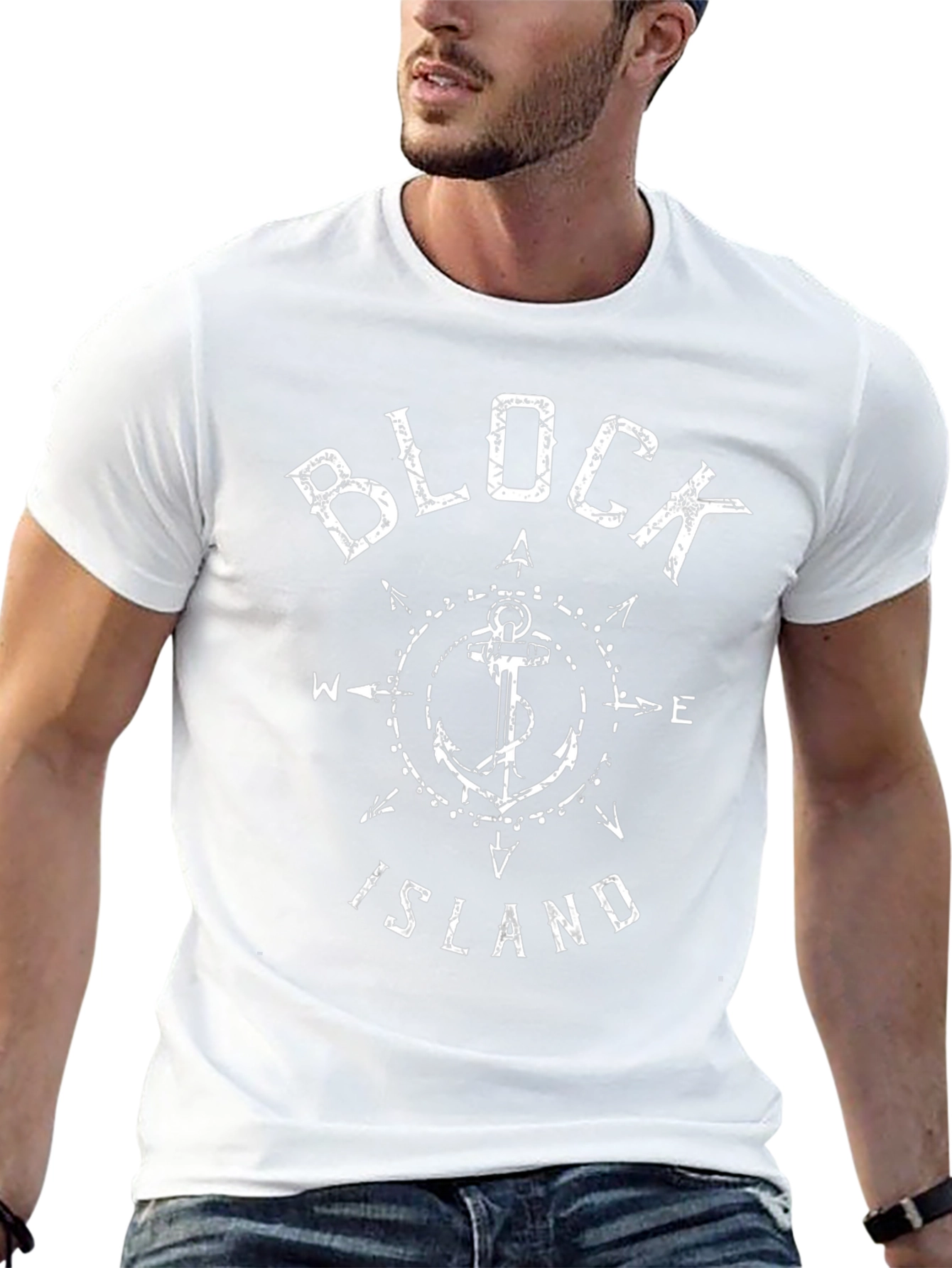 Block Island Anchor T-Shirt - Nautical Design