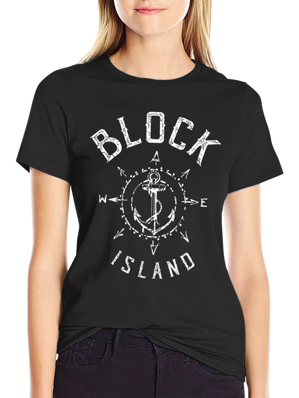 Block Island Anchor T-Shirt - Nautical Design