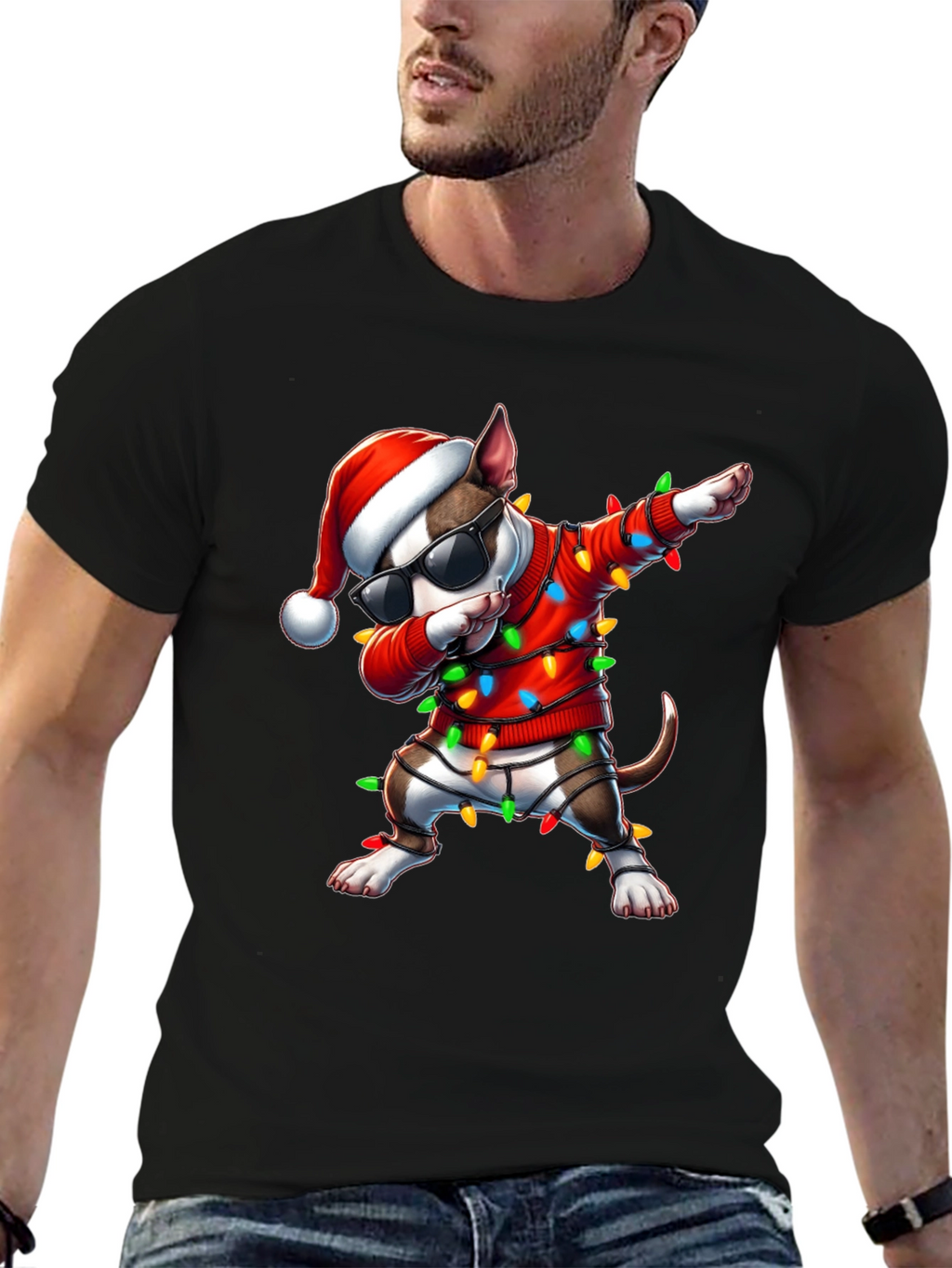 Dabbing Dog Christmas T-Shirt