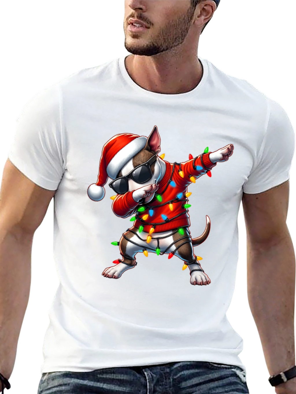 Dabbing Dog Christmas T-Shirt