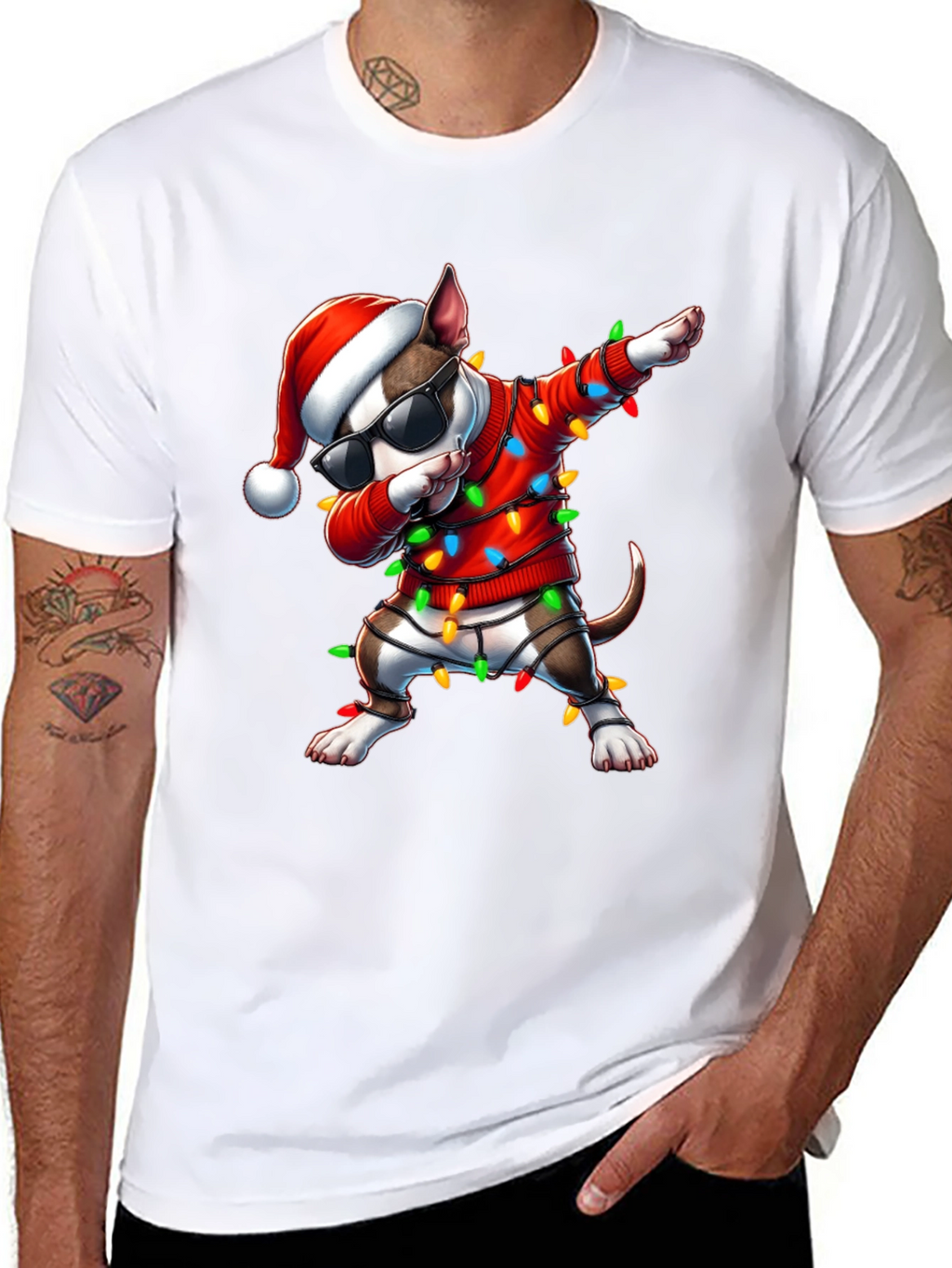 Dabbing Dog Christmas T-Shirt