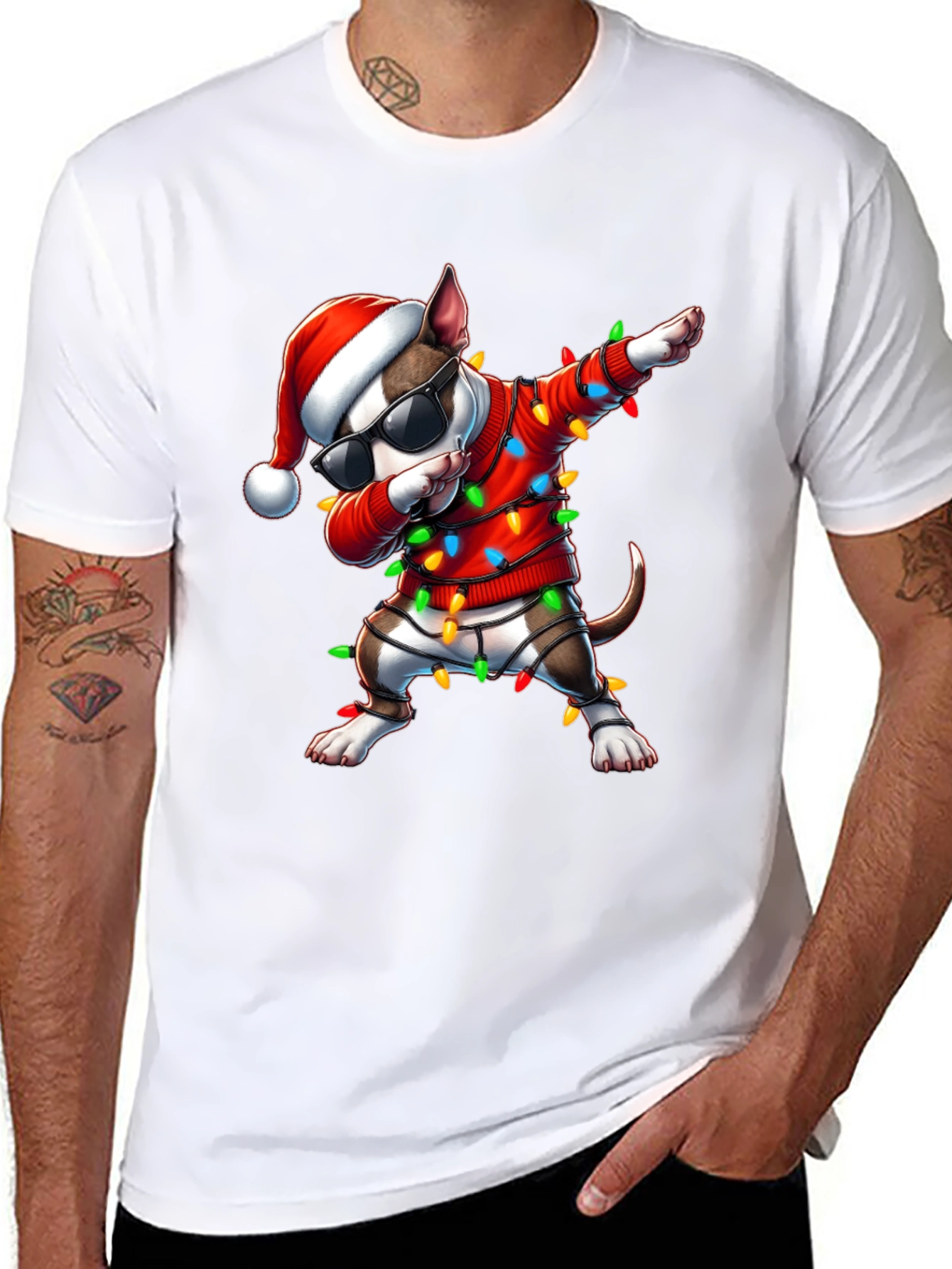 Dabbing Dog Christmas T-Shirt