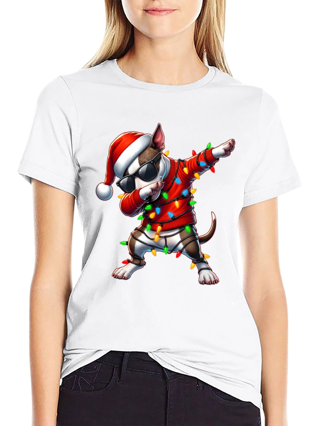 Dabbing Dog Christmas T-Shirt