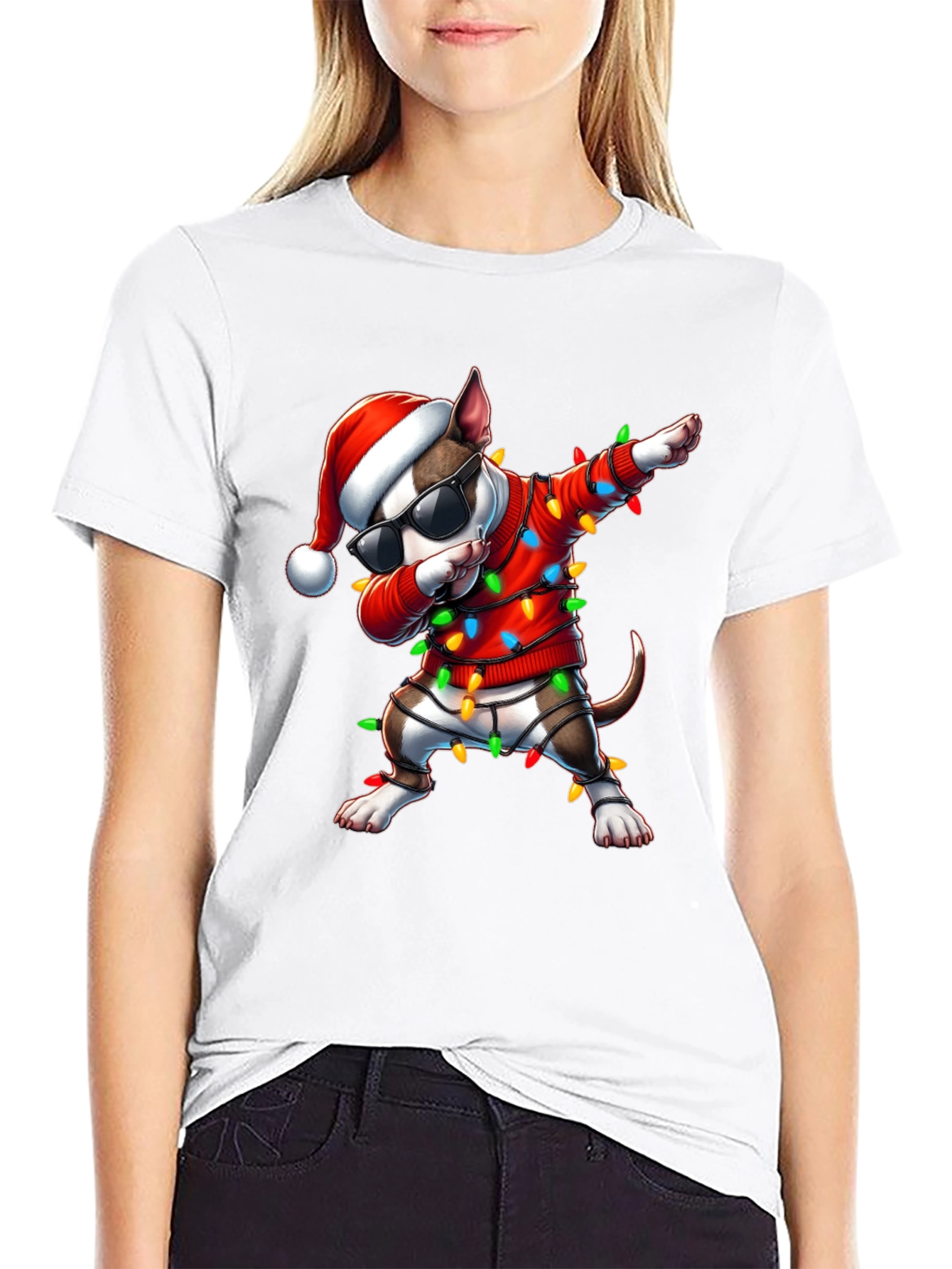 Dabbing Dog Christmas T-Shirt