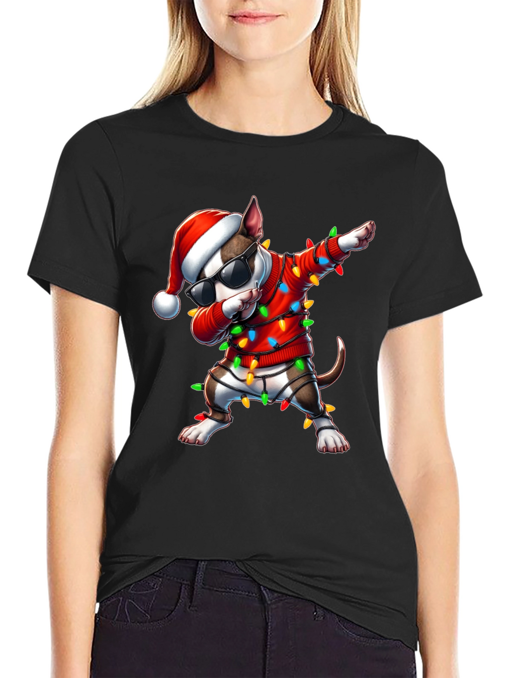 Dabbing Dog Christmas T-Shirt