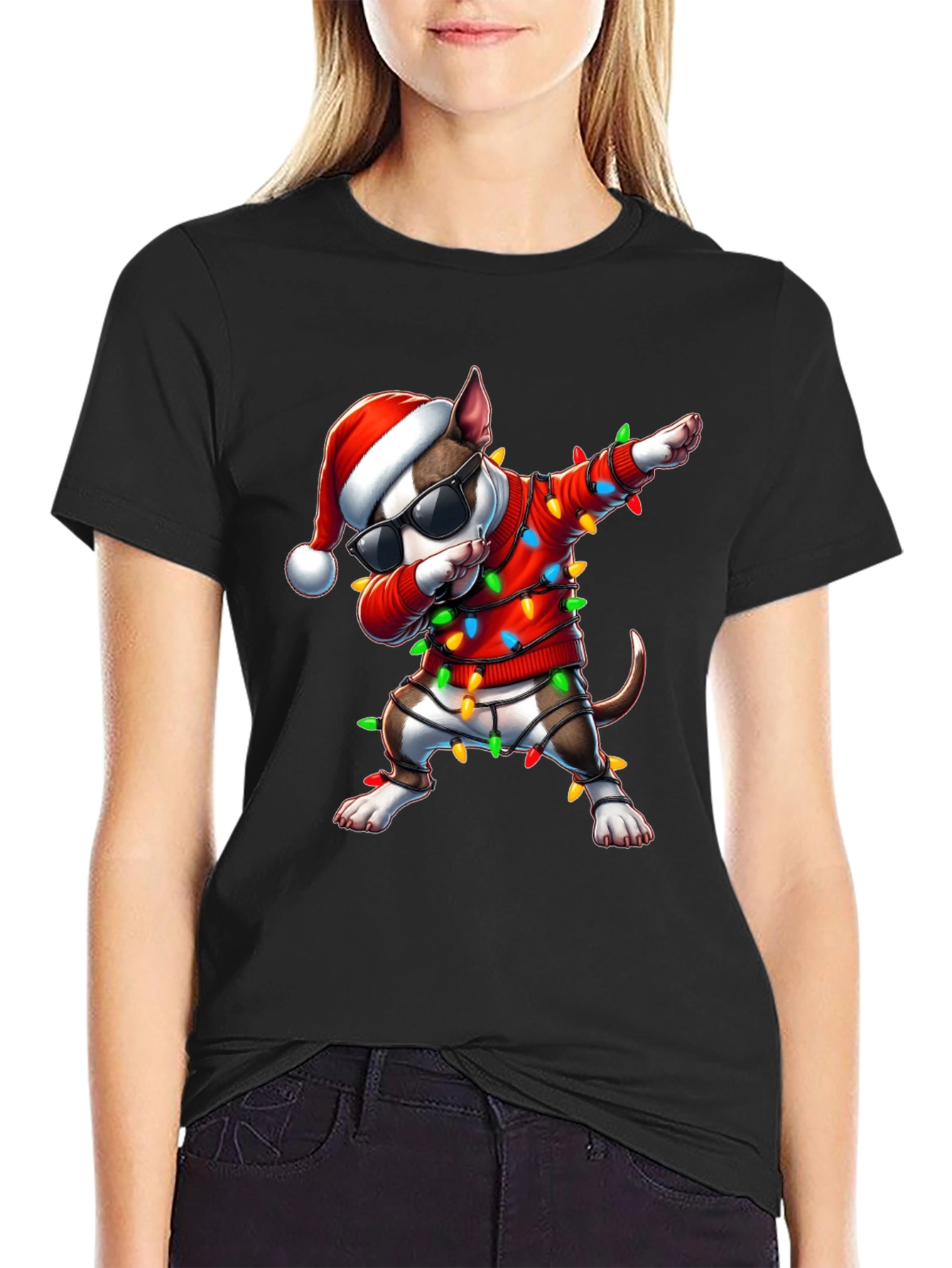 Dabbing Dog Christmas T-Shirt