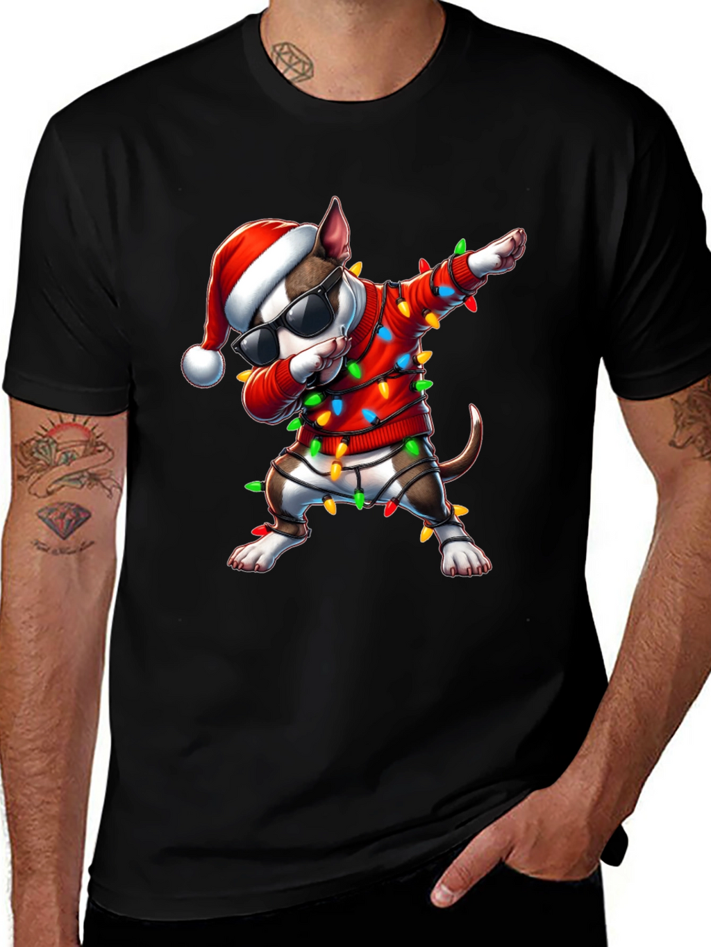 Dabbing Dog Christmas T-Shirt