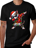 Dabbing Dog Christmas T-Shirt