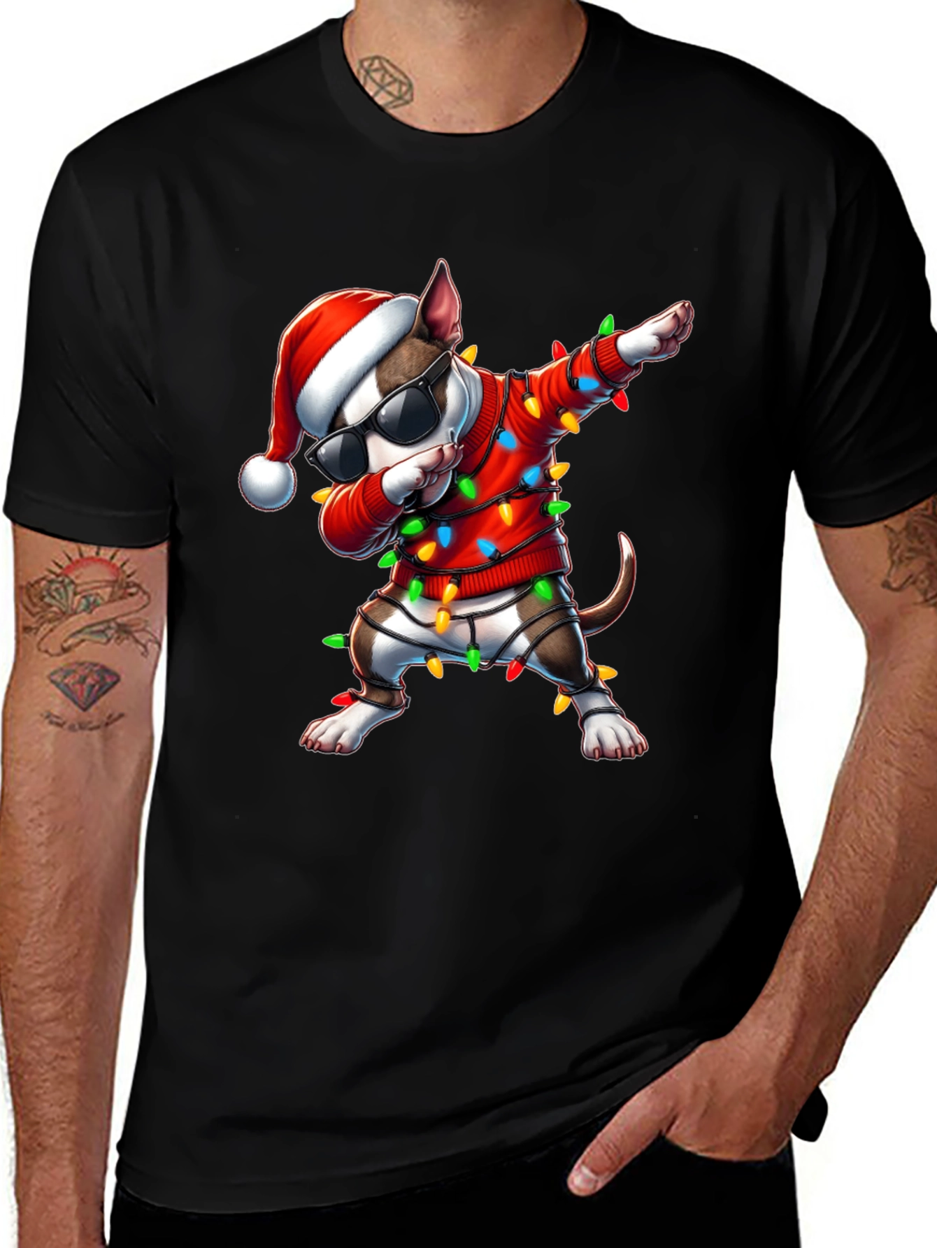 Dabbing Dog Christmas T-Shirt