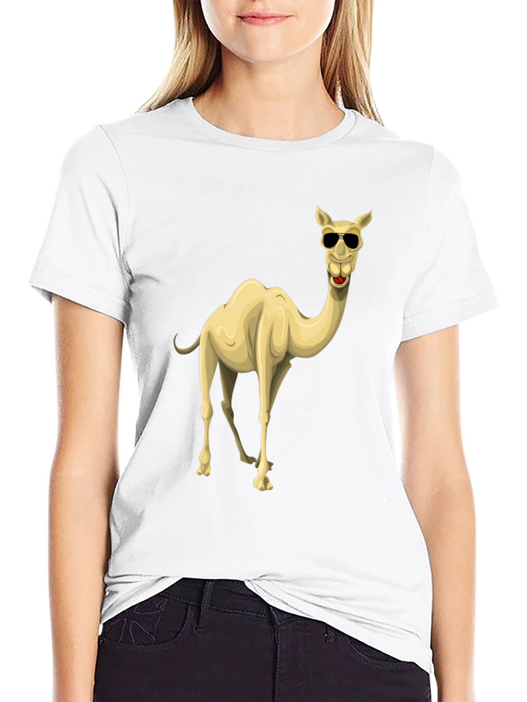 Cool Camel Black Graphic T-Shirt