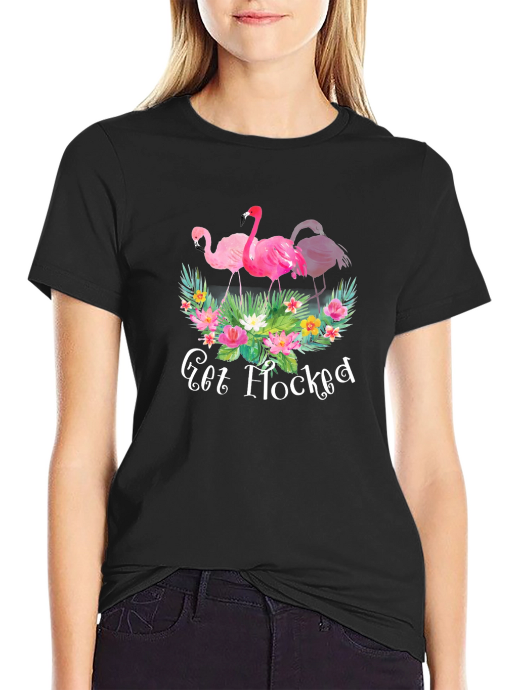 Get Flocked Flamingo Graphic T-Shirt