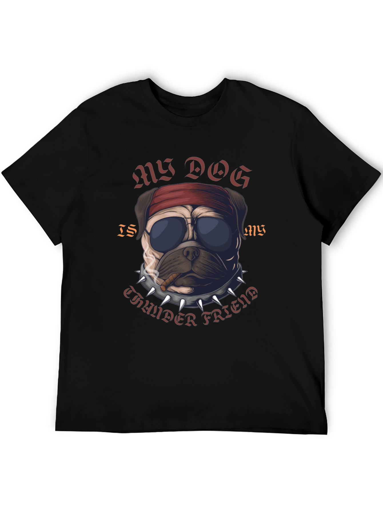 Rebel Pug “Thunder Friend” T-Shirt – Cool Dog Graphic Tee