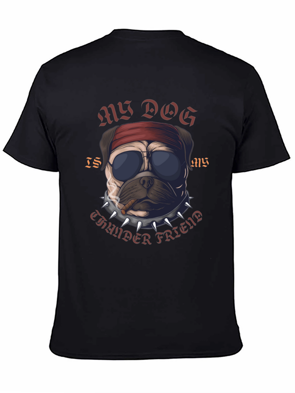 Rebel Pug “Thunder Friend” T-Shirt – Cool Dog Graphic Tee