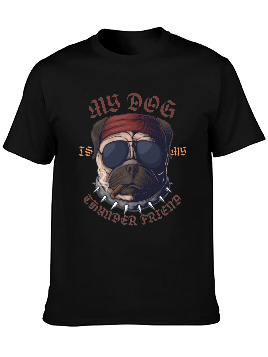 Rebel Pug “Thunder Friend” T-Shirt – Cool Dog Graphic Tee