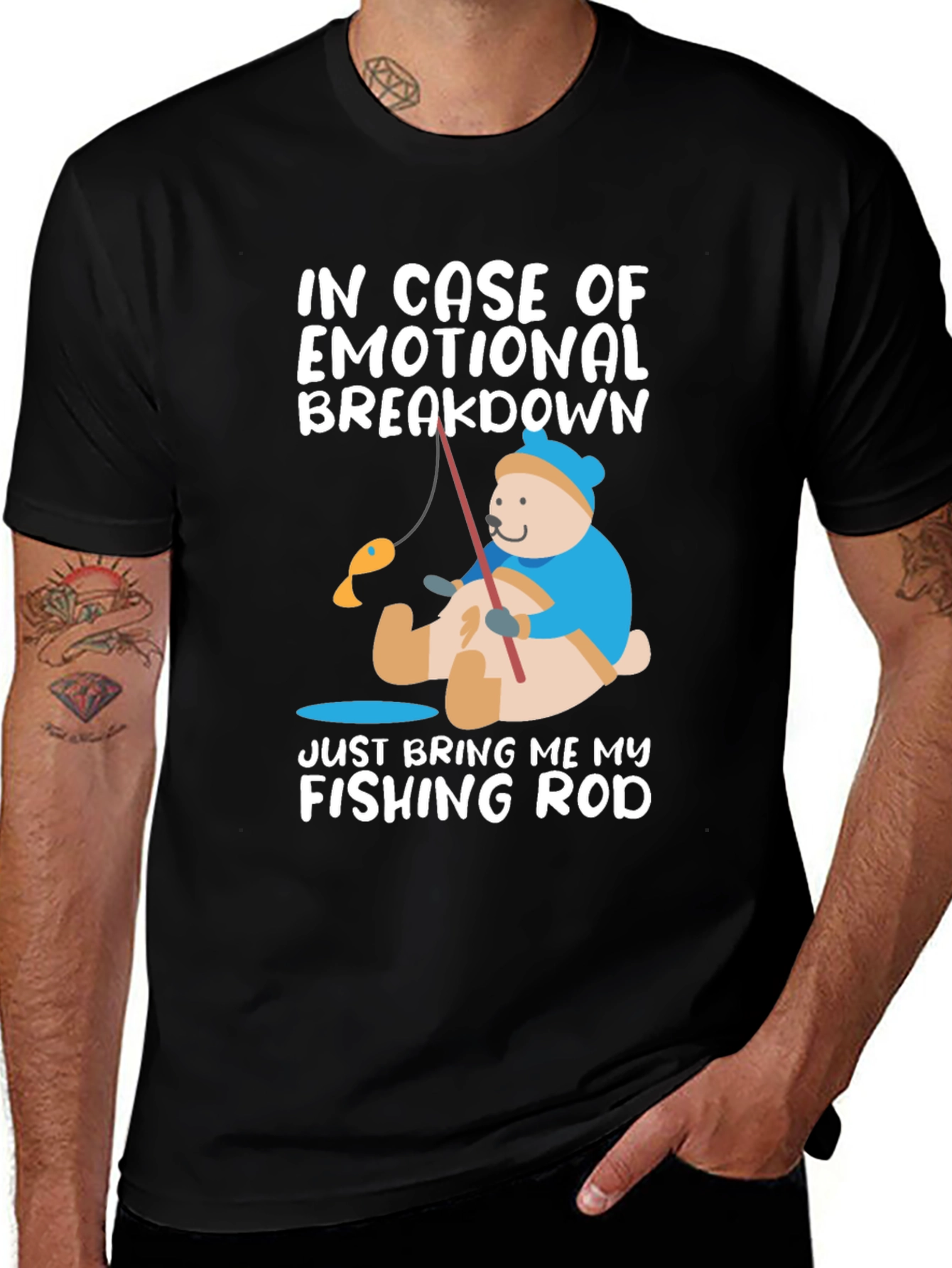Emotional Breakdown Fishing Rod T-Shirt
