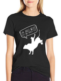 Buck Off Rodeo Graphic Tee - Black Cotton T-Shirt