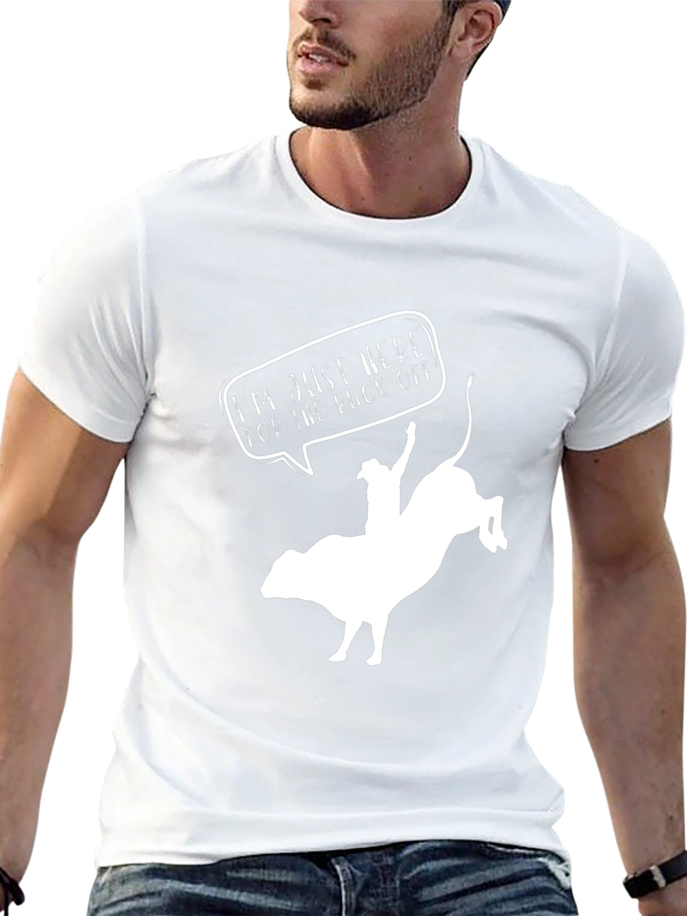 Buck Off Rodeo Graphic Tee - Black Cotton T-Shirt