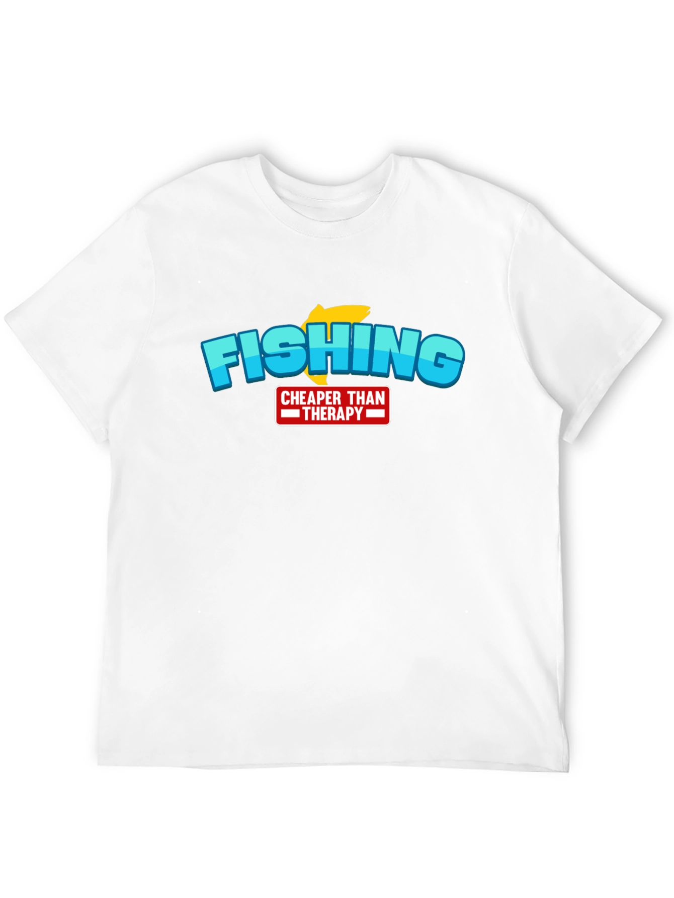 Fishing Cheaper Than Therapy Graphic T-Shirt