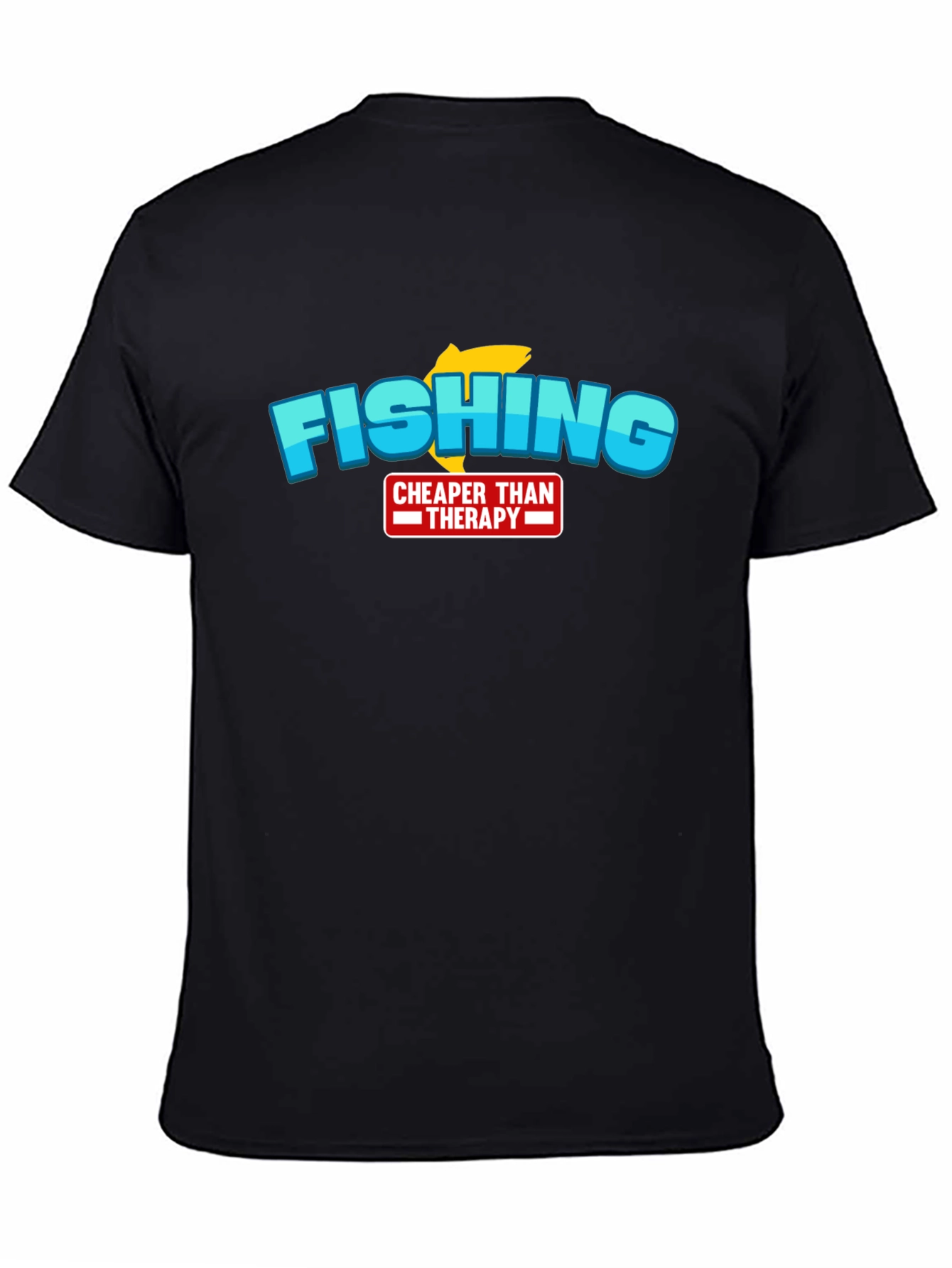 Fishing Cheaper Than Therapy Graphic T-Shirt