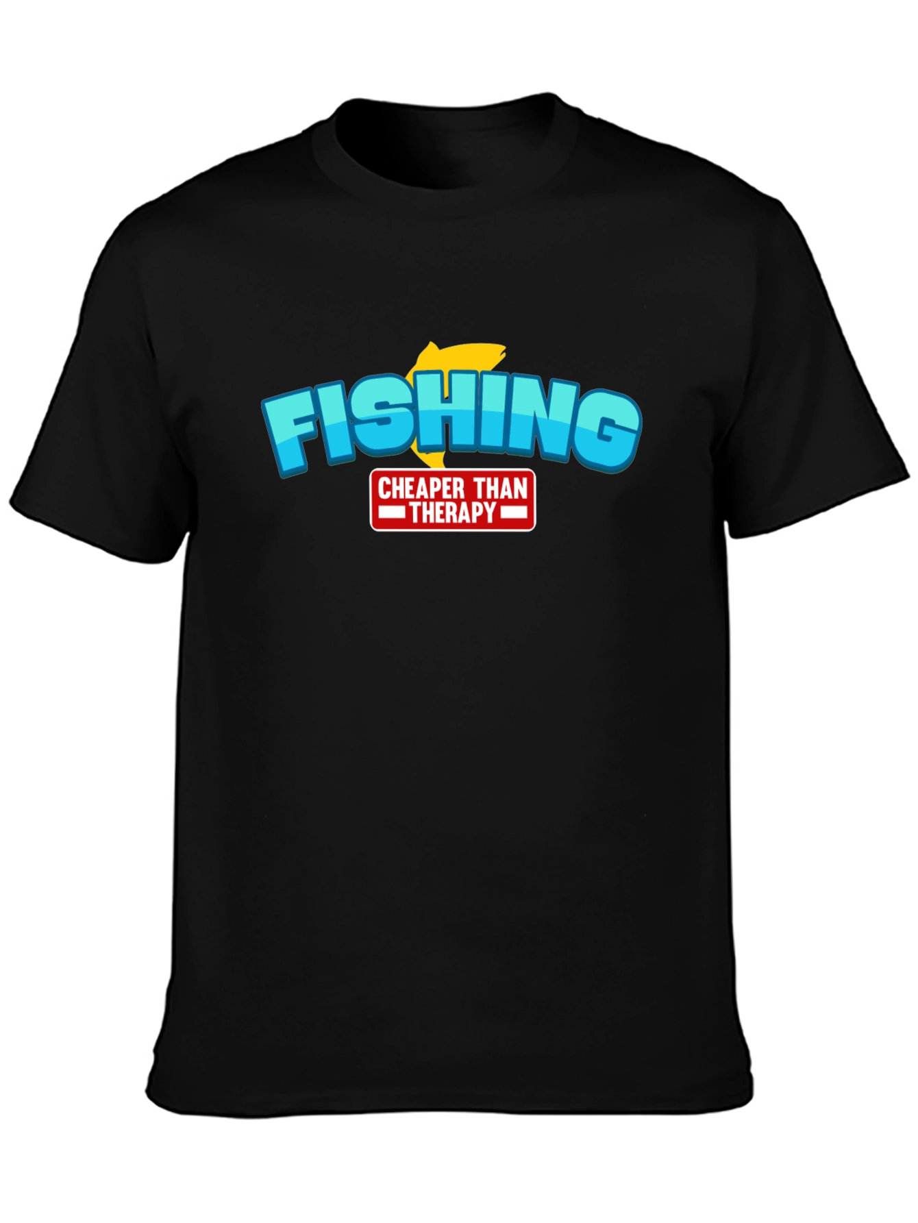 Fishing Cheaper Than Therapy Graphic T-Shirt