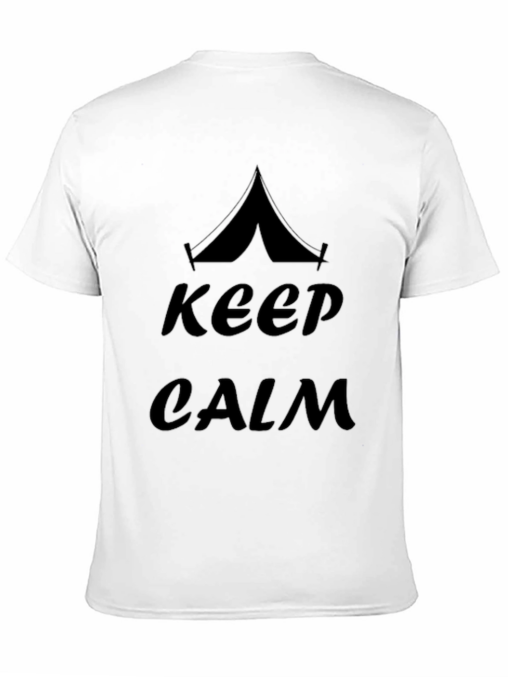 Keep Calm Camping Tent Graphic T-Shirt - Black