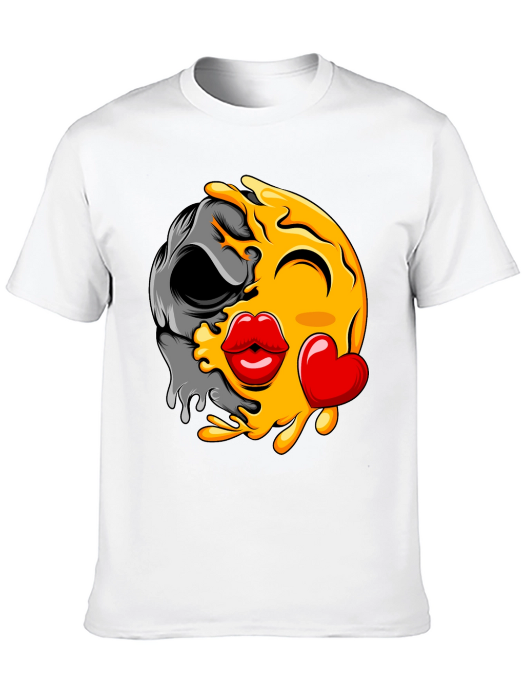 Emoji Kiss Skull T-Shirt
