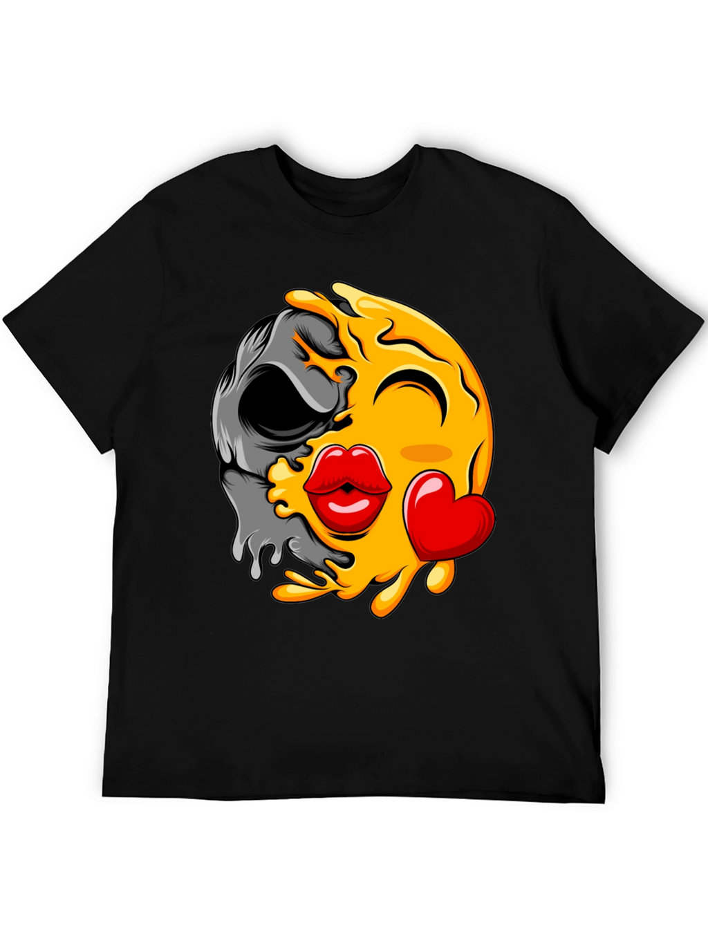 Emoji Kiss Skull T-Shirt