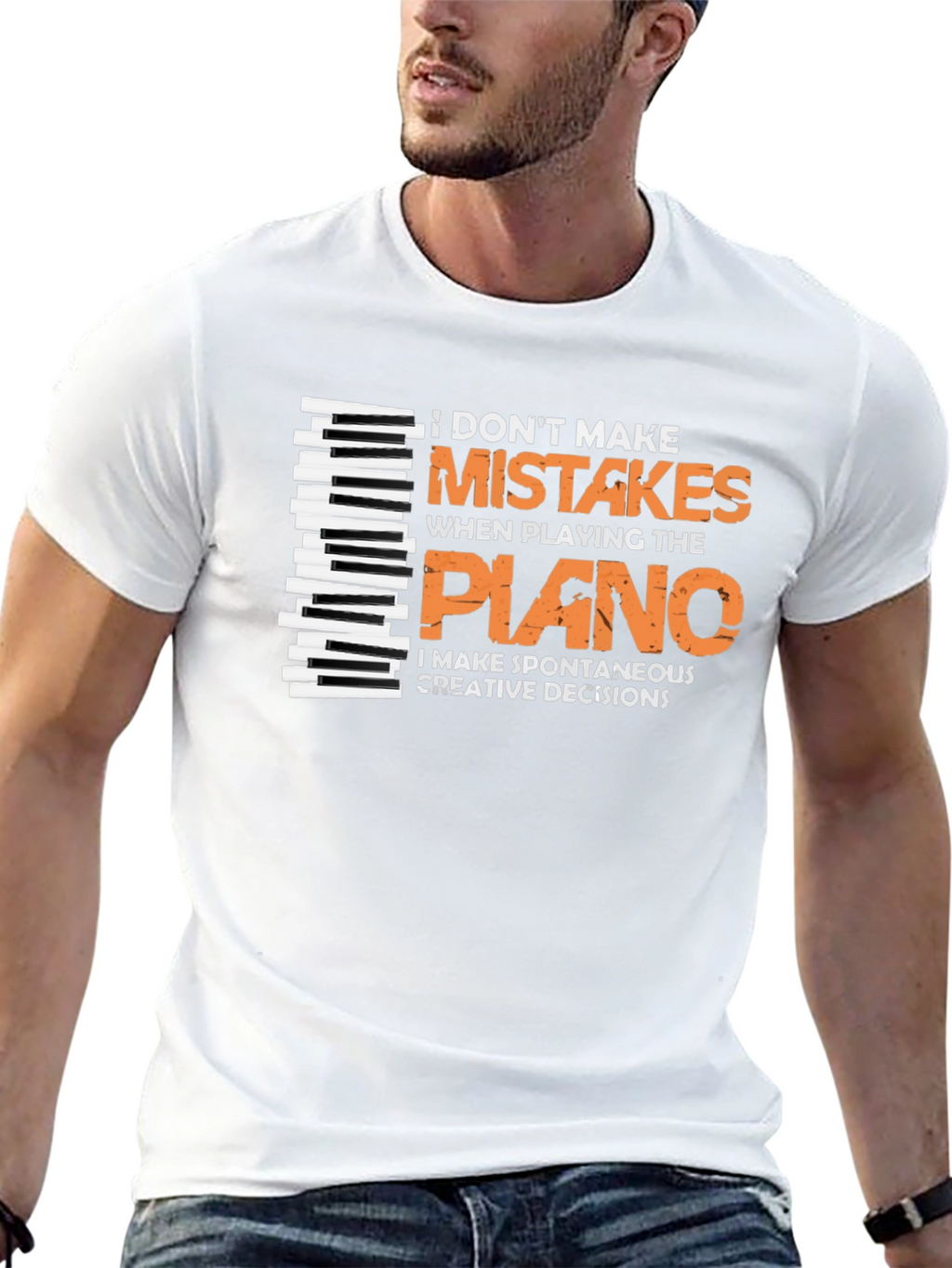 Funny Piano Player T-Shirt - I Dont Make Mistakes!