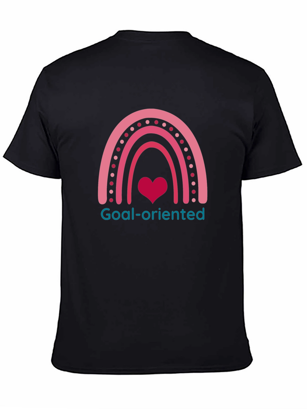 Goal-Oriented Heart Rainbow Graphic Tee