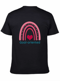 Goal-Oriented Heart Rainbow Graphic Tee