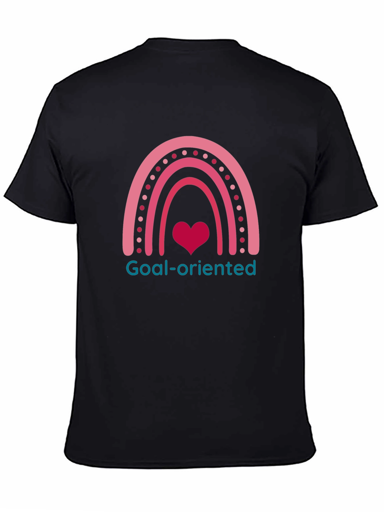 Goal-Oriented Heart Rainbow Graphic Tee