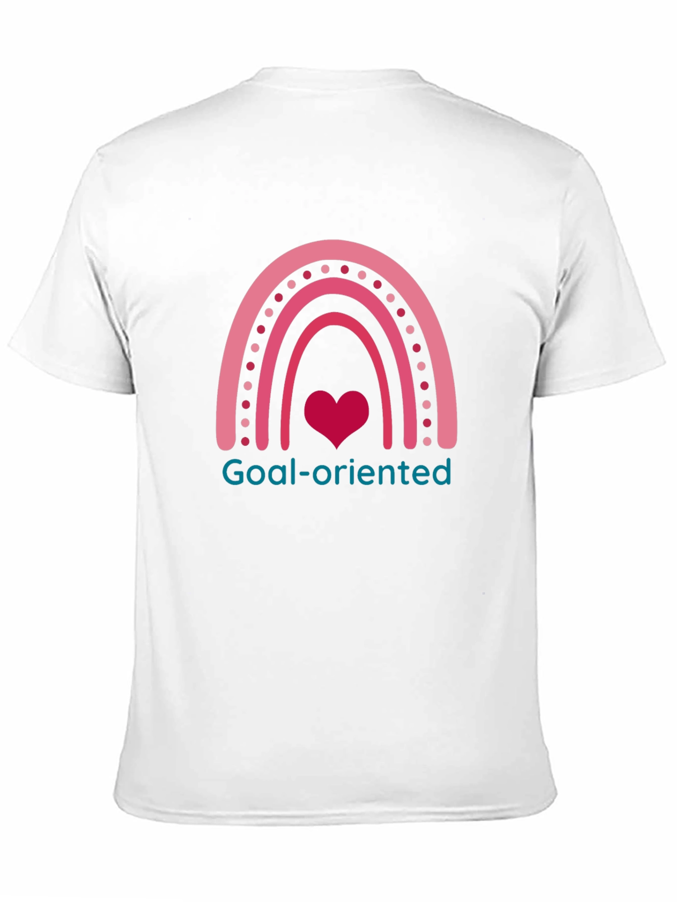 Goal-Oriented Heart Rainbow Graphic Tee