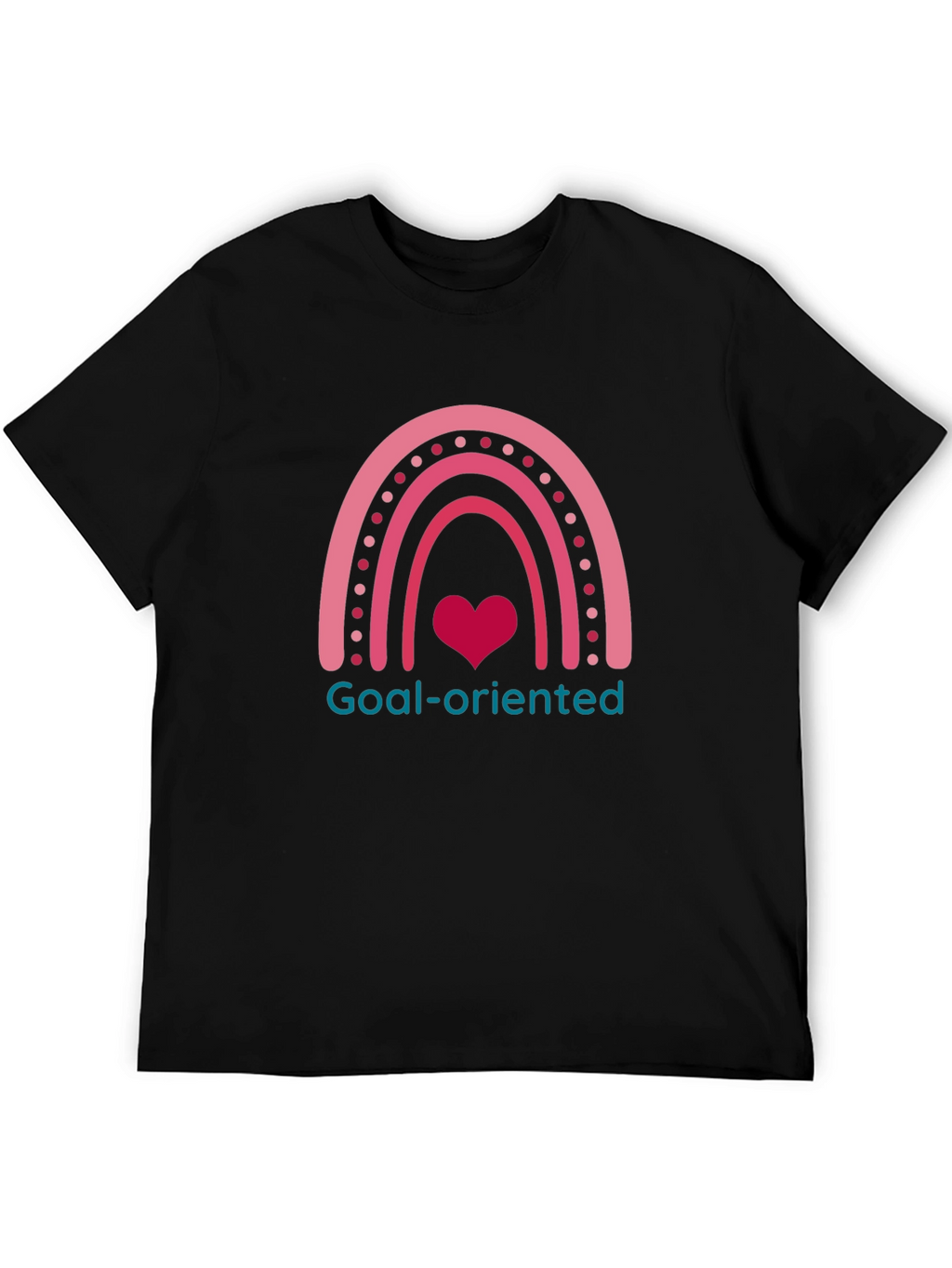 Goal-Oriented Heart Rainbow Graphic Tee