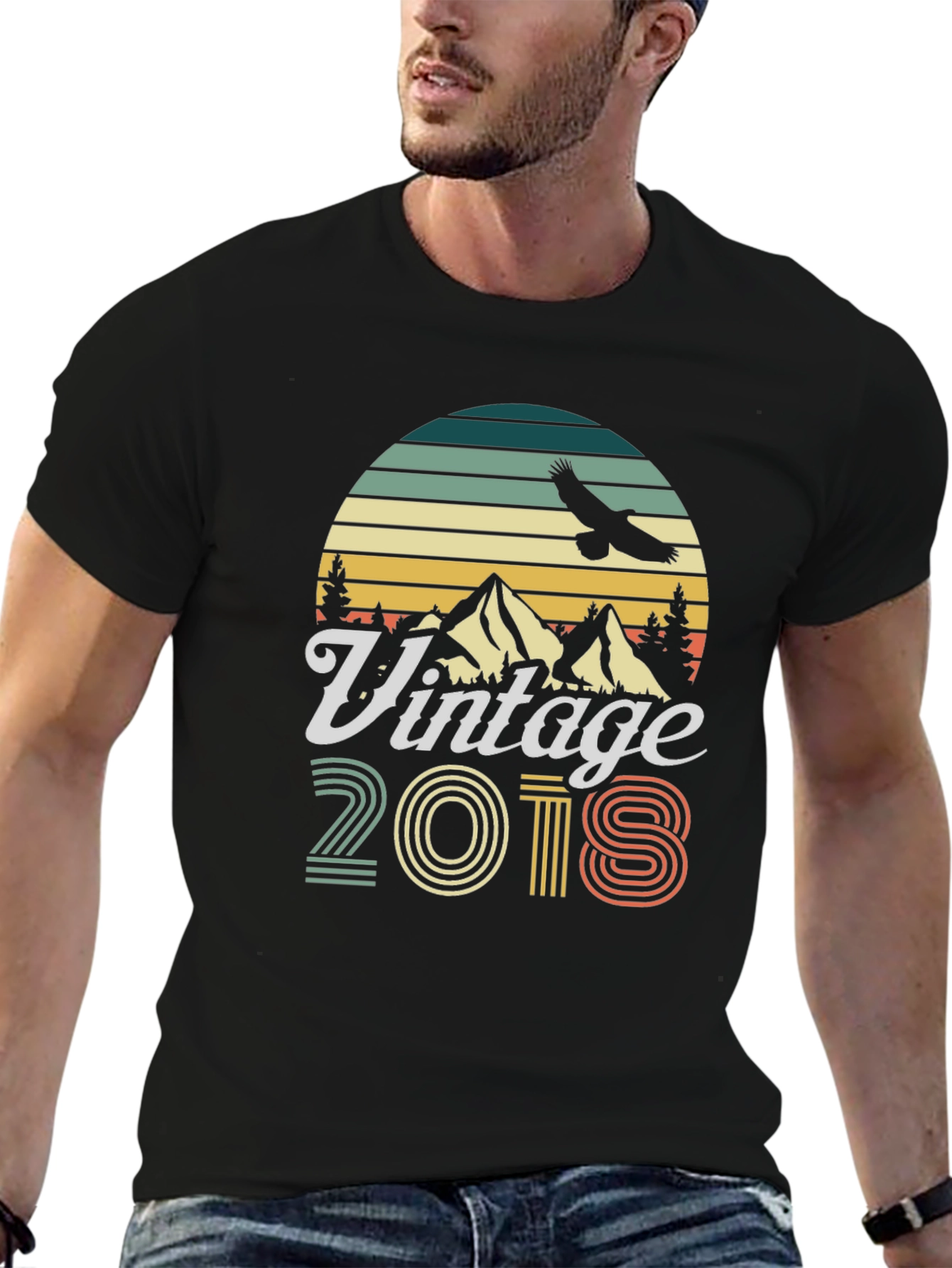 Vintage 2018 Graphic T-Shirt Retro Style