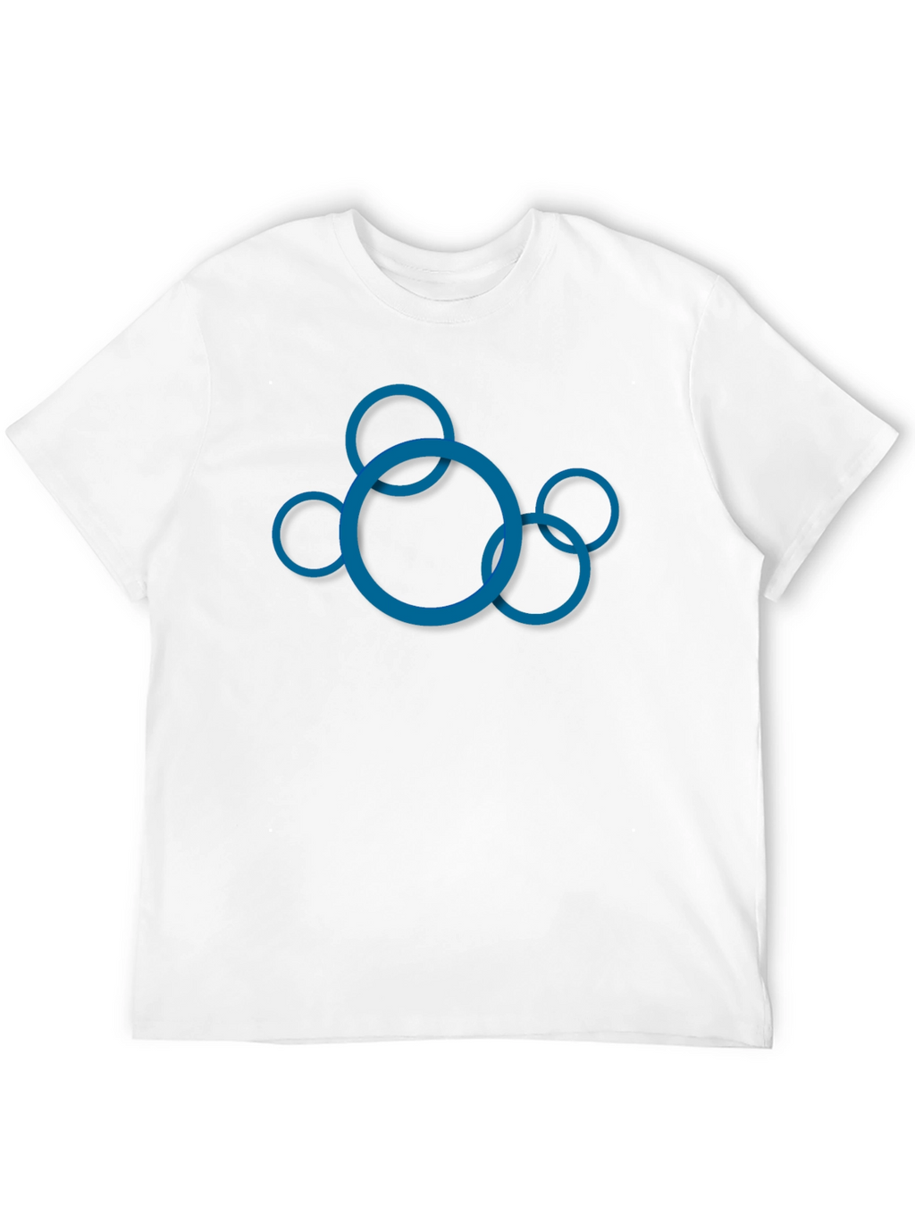 Abstract Circle Design Black T-Shirt