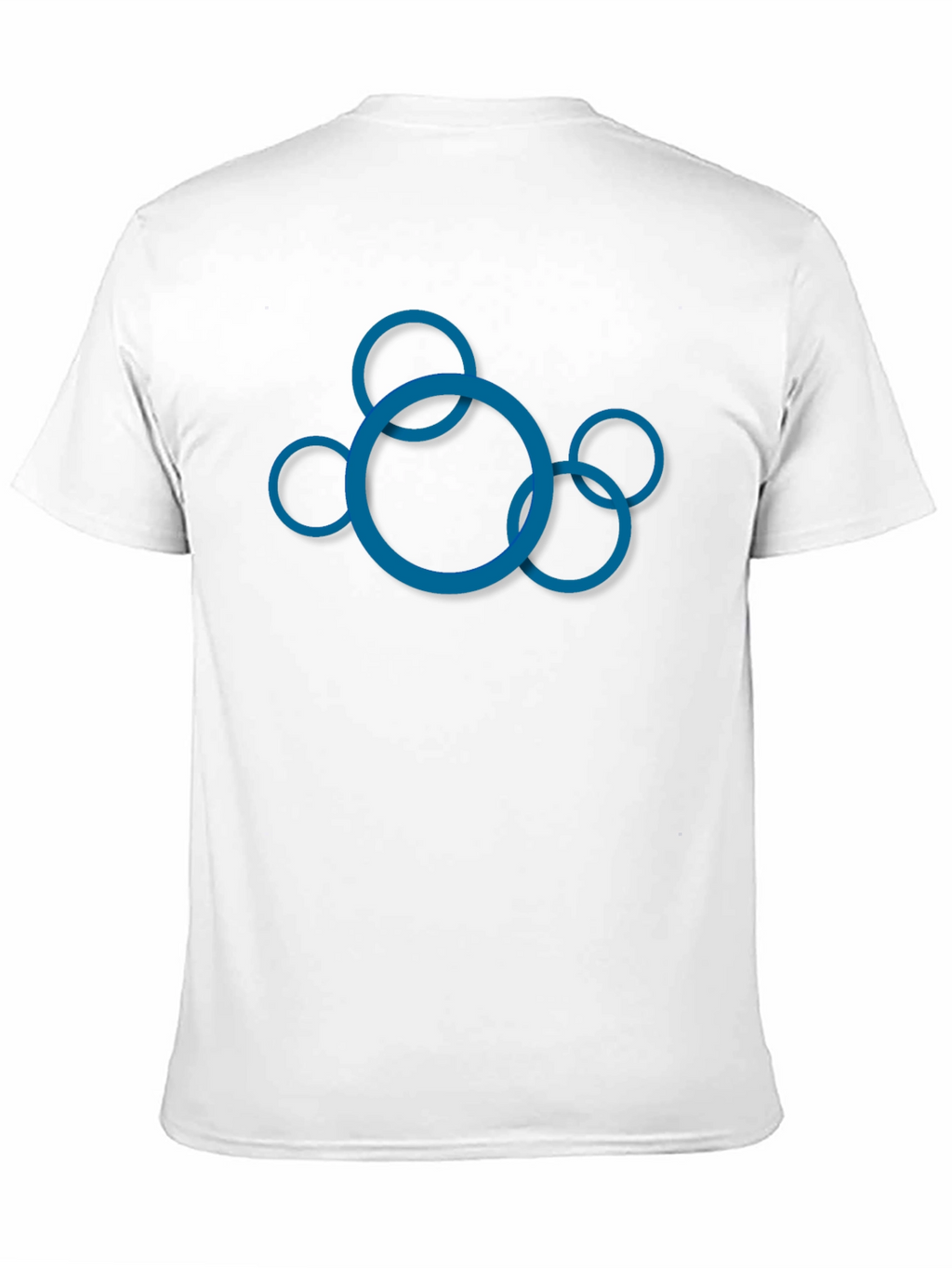 Abstract Circle Design Black T-Shirt