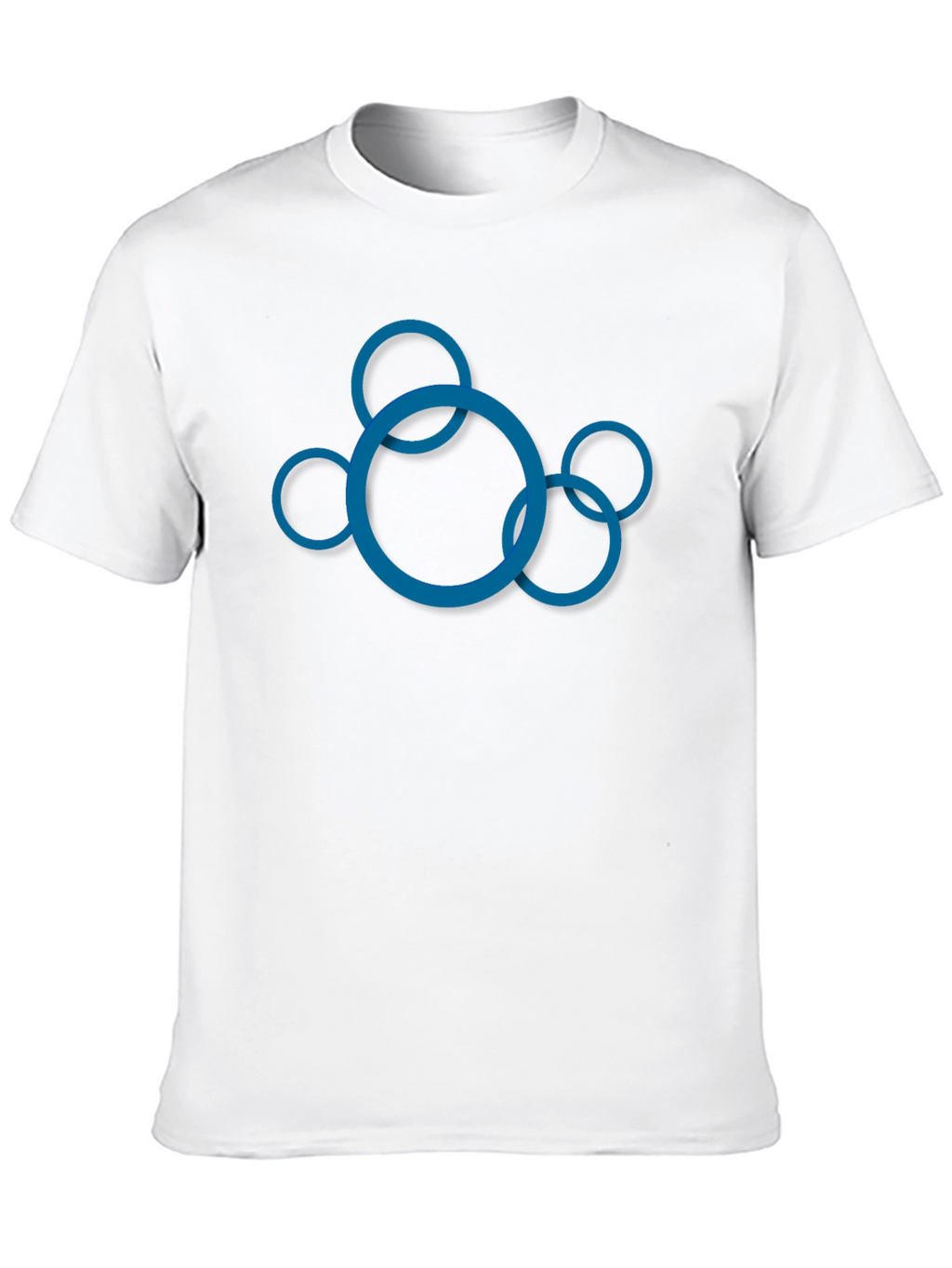 Abstract Circle Design Black T-Shirt