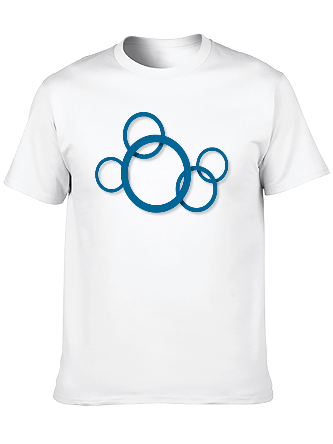 Abstract Circle Design Black T-Shirt