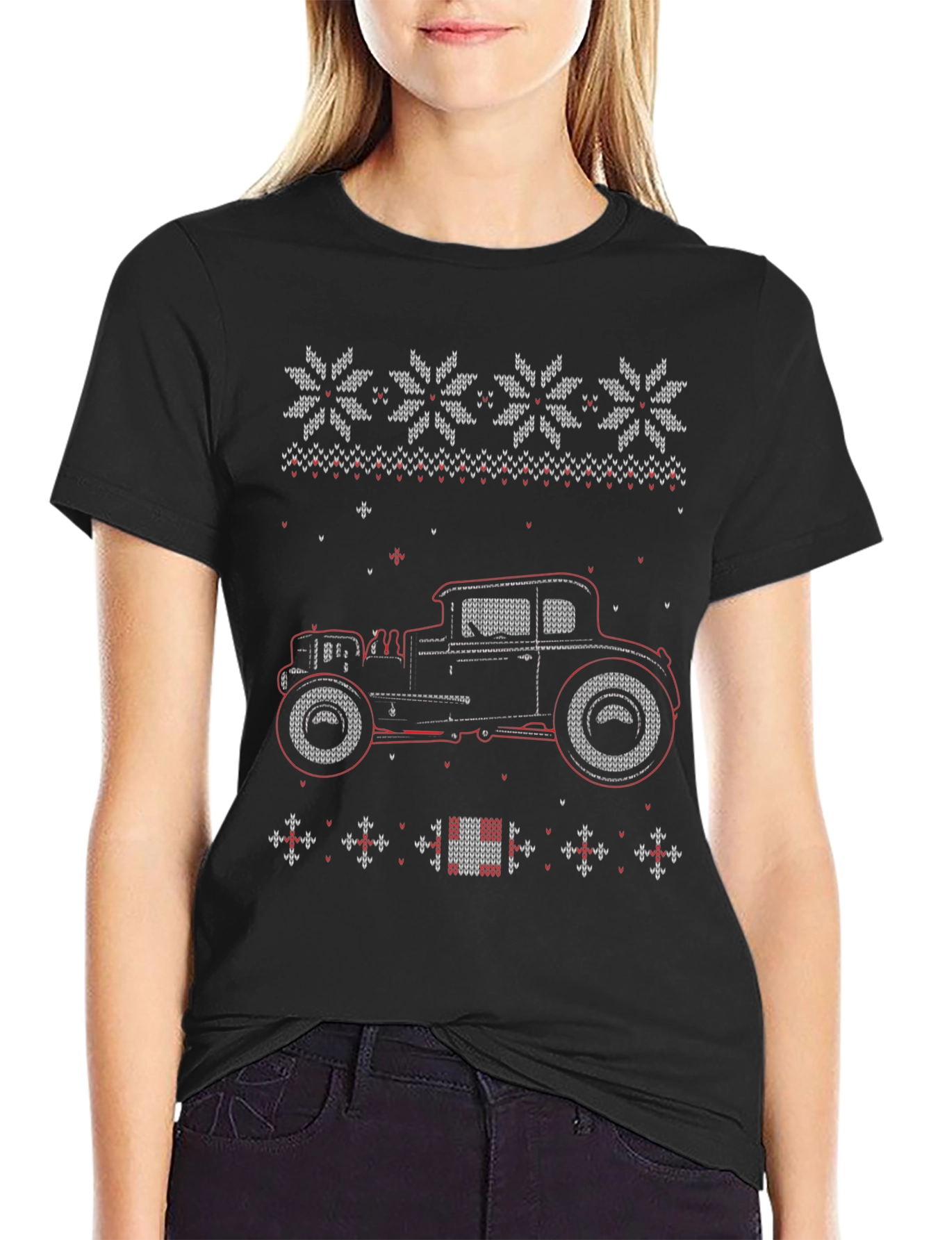 Vintage Car Christmas Sweater T-Shirt
