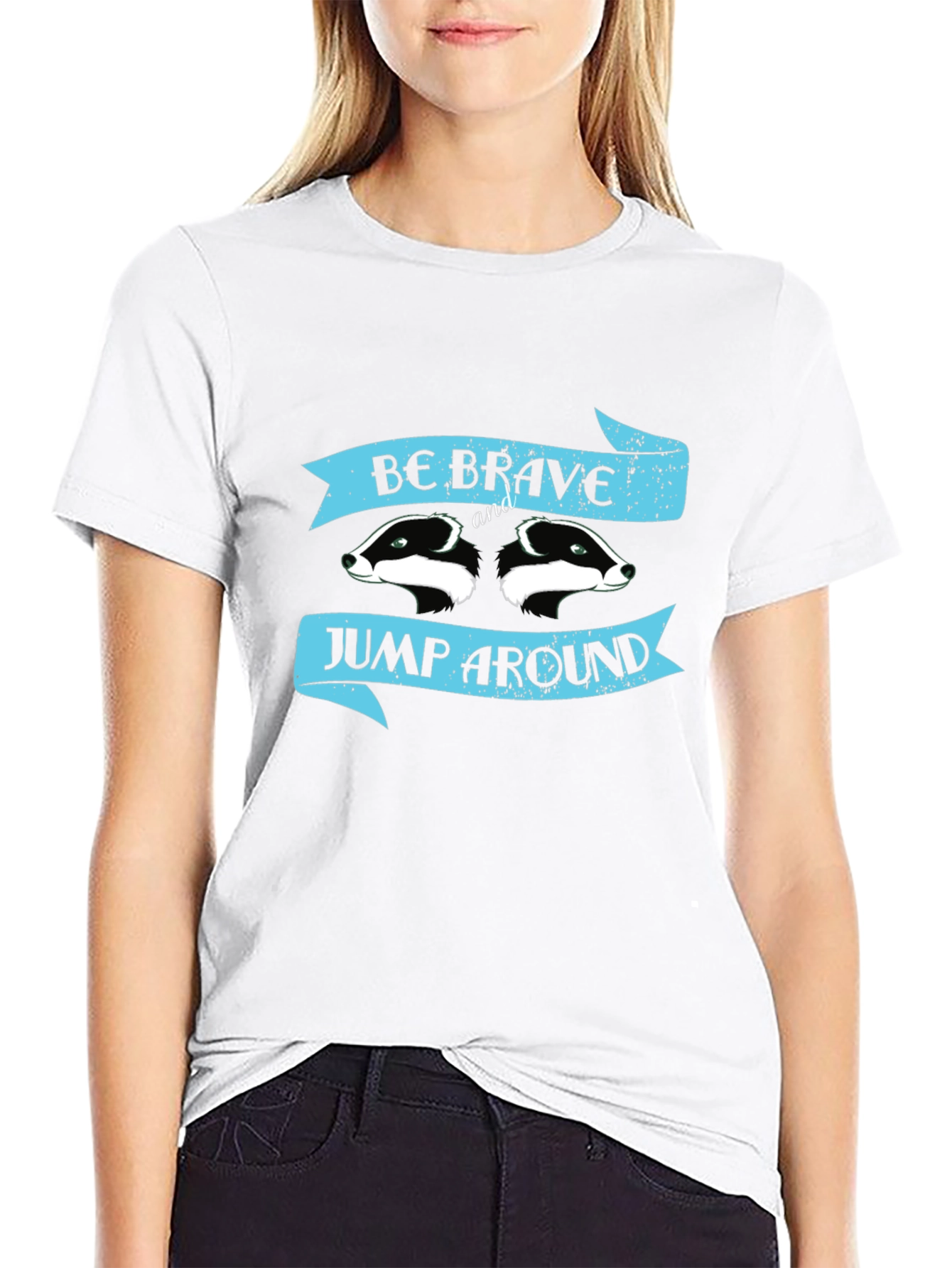 Be Brave Jump Around Badger T-Shirt