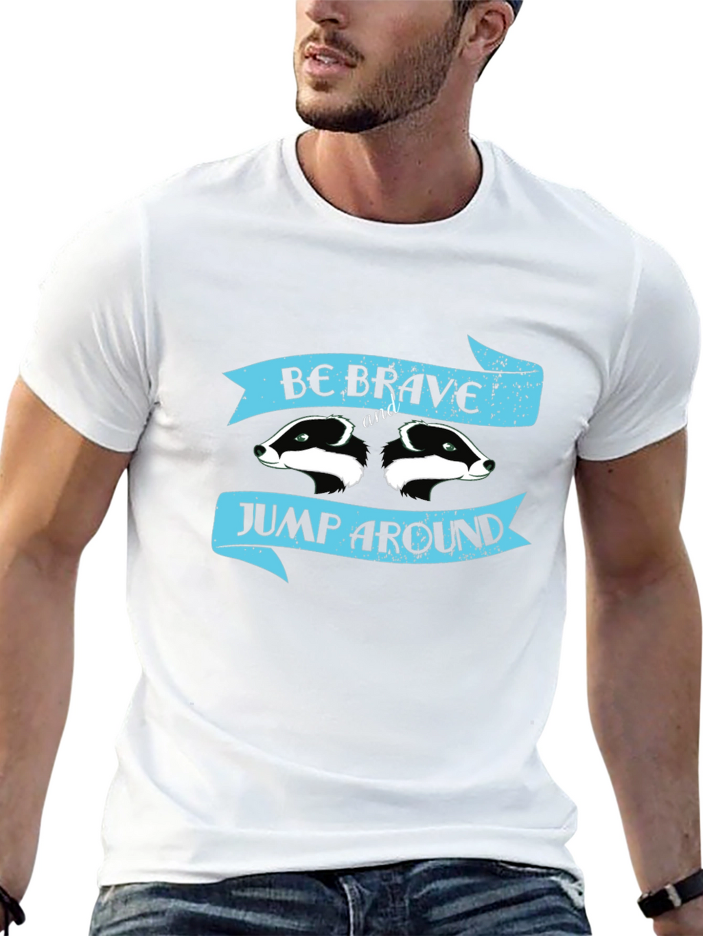 Be Brave Jump Around Badger T-Shirt